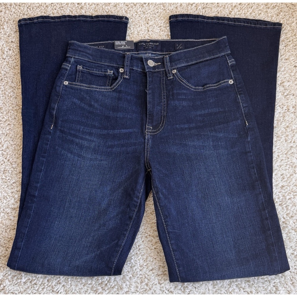 Lucky Brand Stevie High Rise Flare Jeans Women 4/27 Rhode Blue NWT 7WP11270